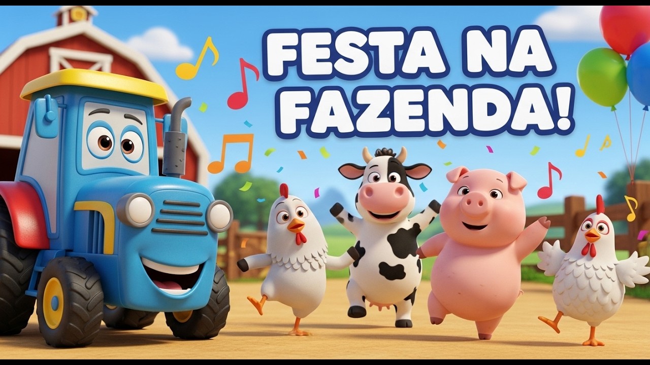 A Festa dos Animais da Fazenda 🚜🐮 | Trem das Cores + Música Infantil