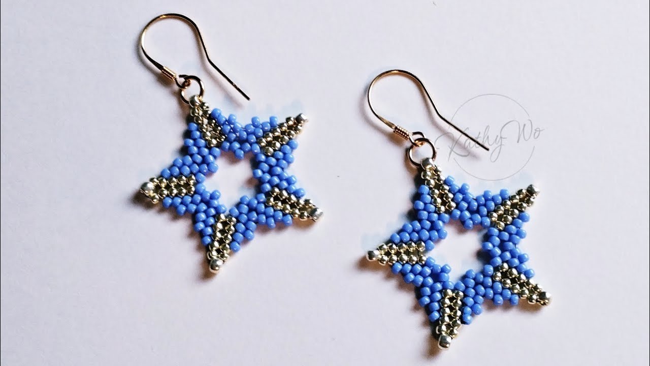 Open Star Beaded Earrings – Easy Step-by-Step Tutorial