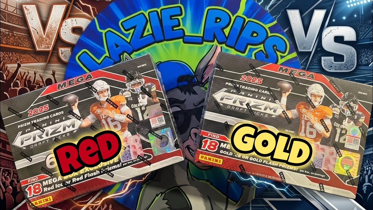 VS BATTLE⚔️ RED VS GOLD ICE💥 2025 PRIZM DRAFT PICKS MEGAS 