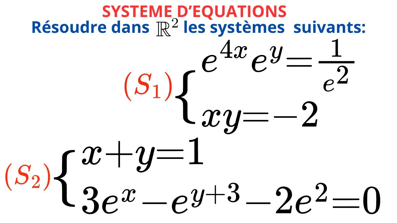 SYSTEME D'EQUATIONS A DEUX INCONNUES