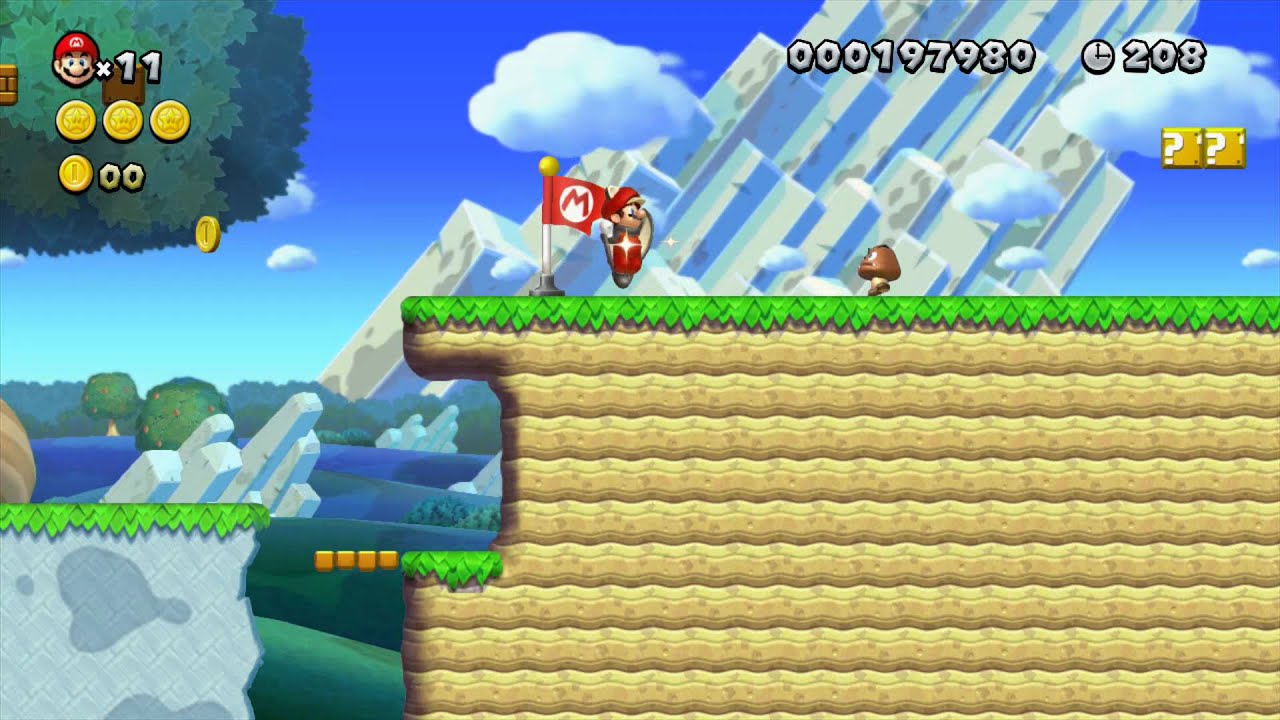 New Super Mario Brothers U Custom Level - Grassland Hills
