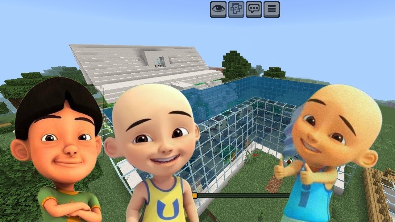 Upin Ipin dan mail membuat aquarium raksasa di belakang rumah opah!!