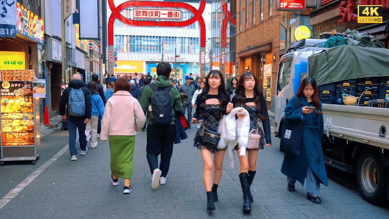 4K HDR Cloudy Afternoon Walk in Shinjuku Tokyo 🌥️ Relaxing City Ambience for Study & Focus