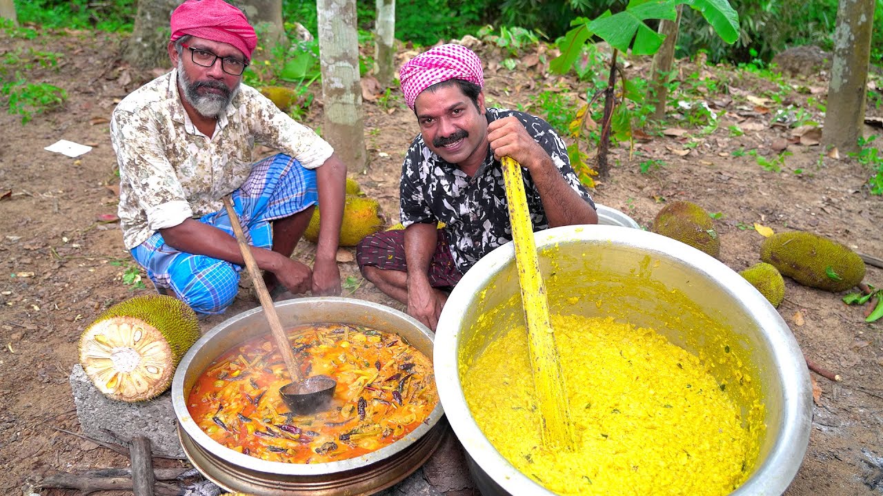 ചക്കപ്പുഴുക്കും ഉണക്കമീൻ കറിയും | Chakka Puzhukku With Unakka Meen Curry | Kishore Village Cooking