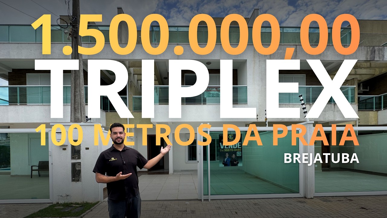 Imóvel em Guaratuba: Sobrado Triplex a 100m do Mar no Brejatuba.