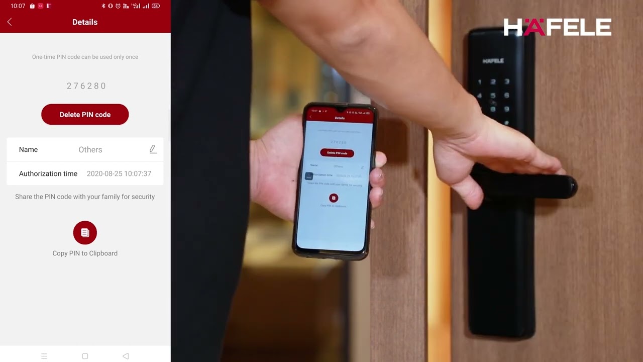 Hafele RE-Inspire Smart Lock