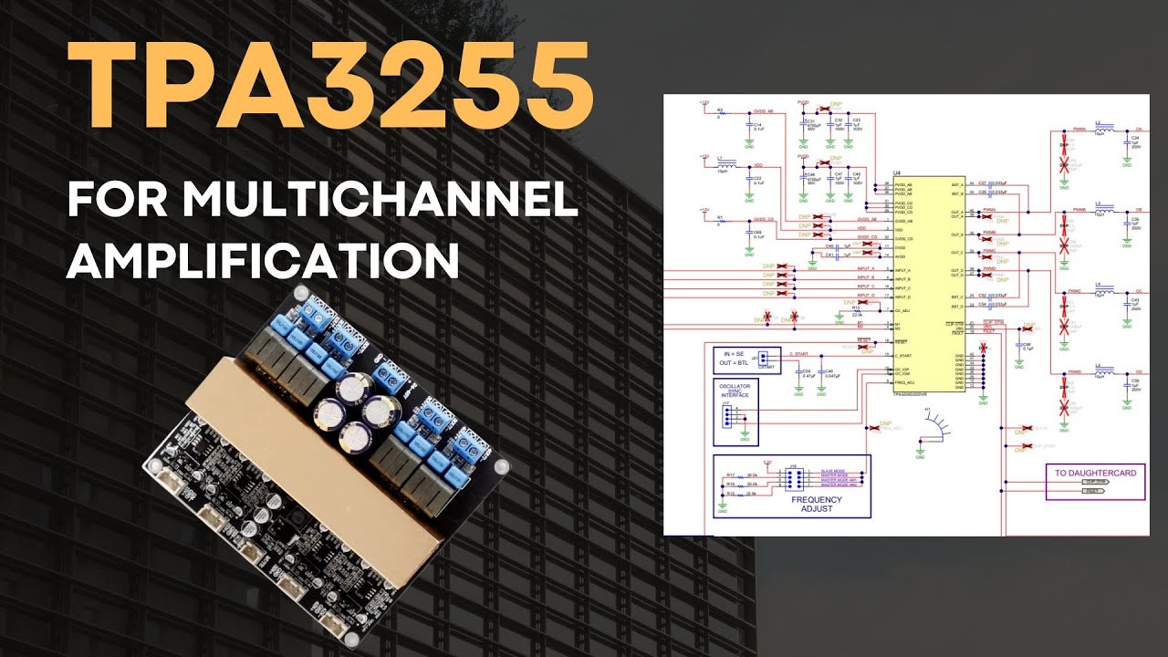TPA3255 for high quality audio amplifier system