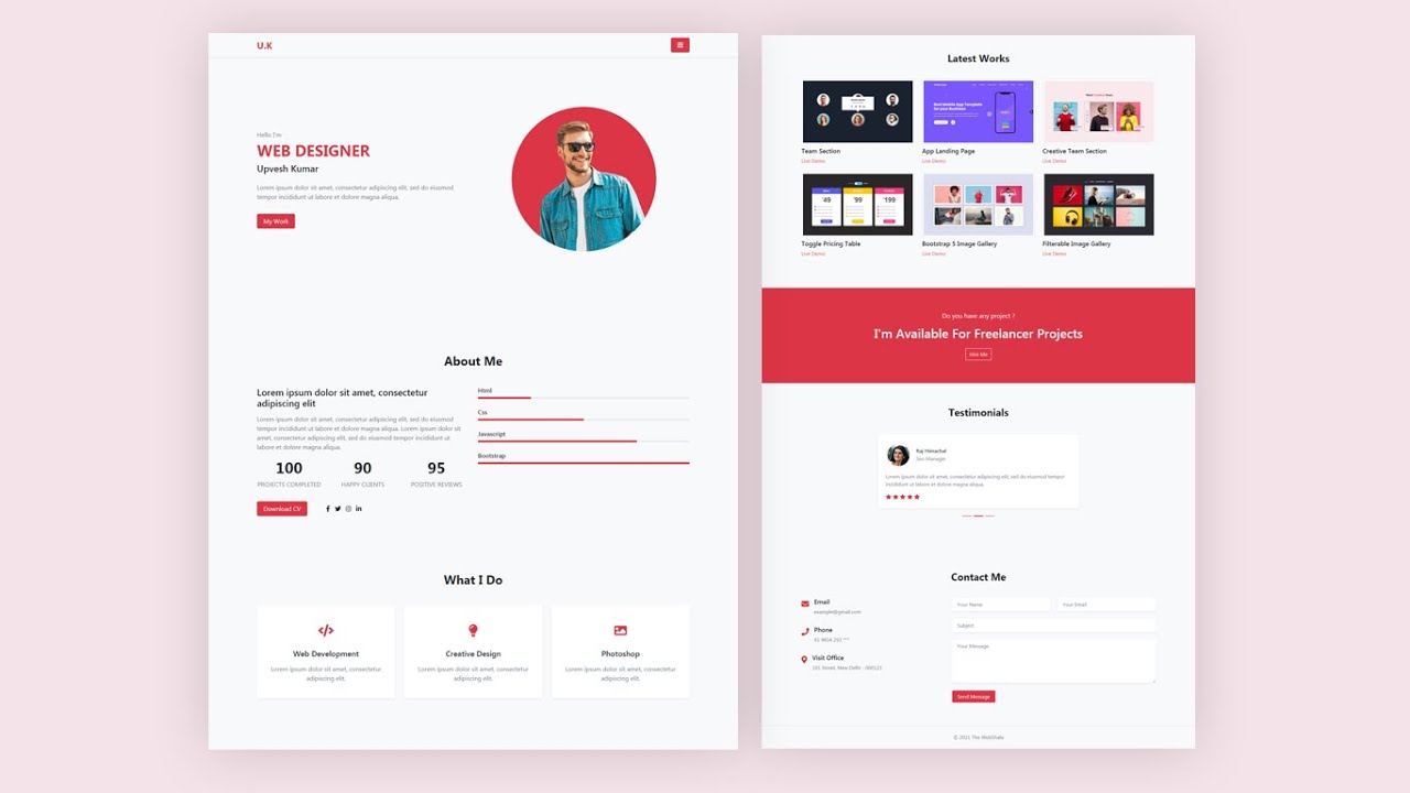 Portfolio Website using only Bootstrap 5