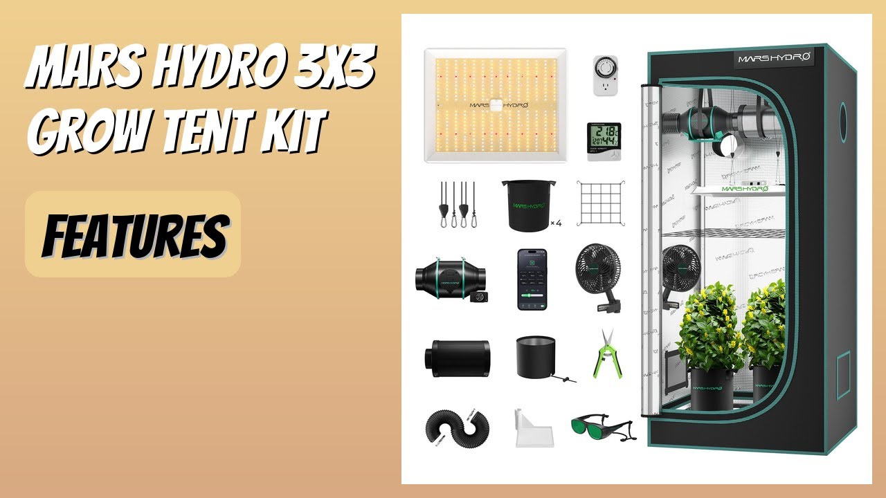 REVIEW (2026): MARS HYDRO 3x3 Grow Tent Kit. Features