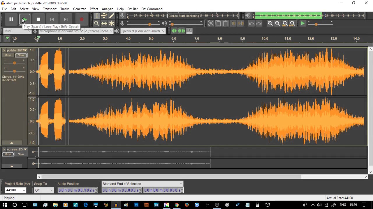 Audacity Audio Editor 2.2.0 How to have fun with the Paul Stretch Effect