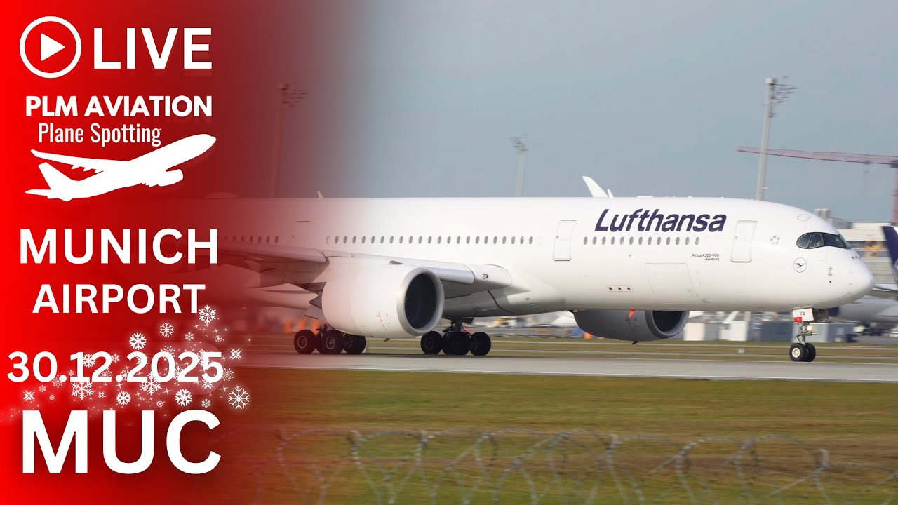 🔴 LIVE MUNICH AIRPORT SCHNEE SNOWY DE-ICING ACTION ❄️ PLANE SPOTTING LIVESTREAM