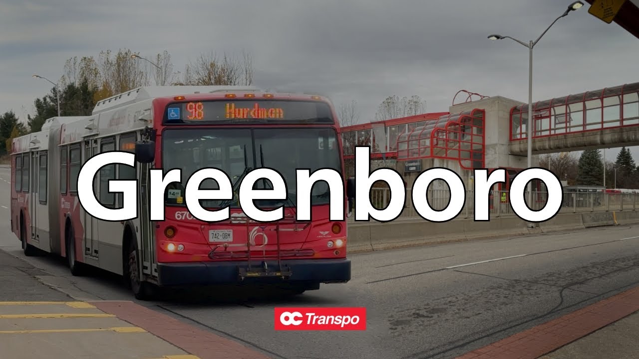 OC Transpo Buses and O-Train at Greenboro Station - November 2025