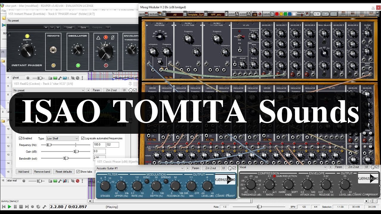 ISAO TOMITA sounds re-created, Part 51, a SITAR, pads & cello part from 