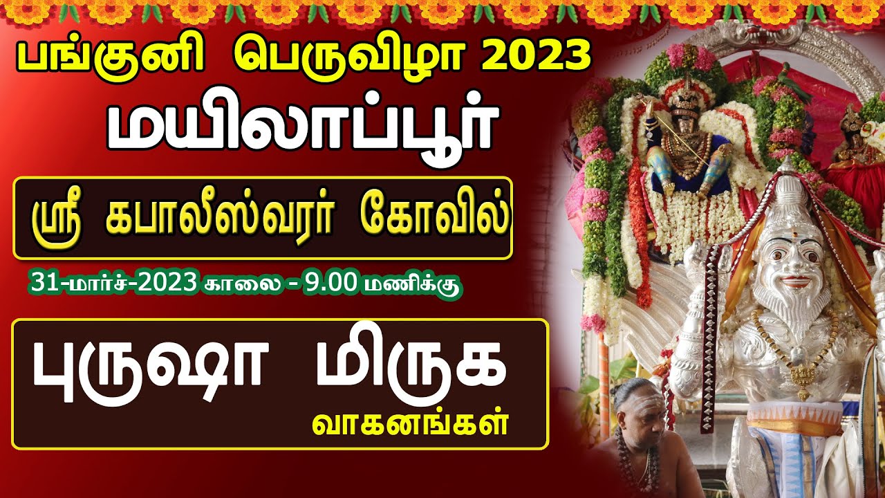 2023 Panguni Festival - Day 4 | புருஷா மிருகம் சிங்கம் புலி வாகனங்கள் / கபாலீஸ்வரர் திருக்கோயில்