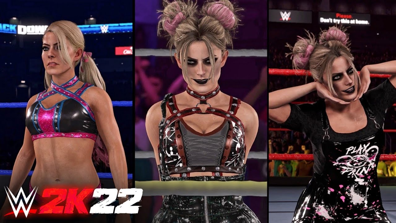 WWE 2K22 - All 3 Alexa Bliss Entrances In The Game!