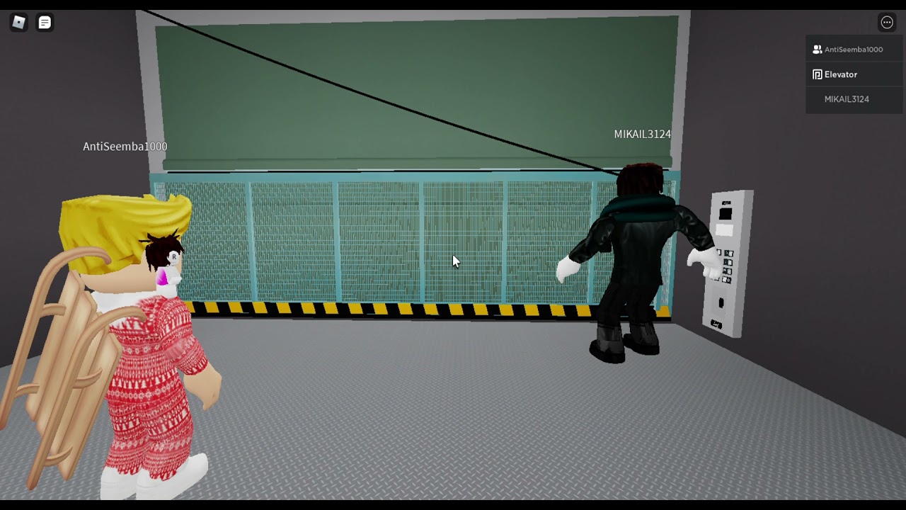 Rare Long hydraulic freight elevator @ Snead Building - Roblox With an annoying player