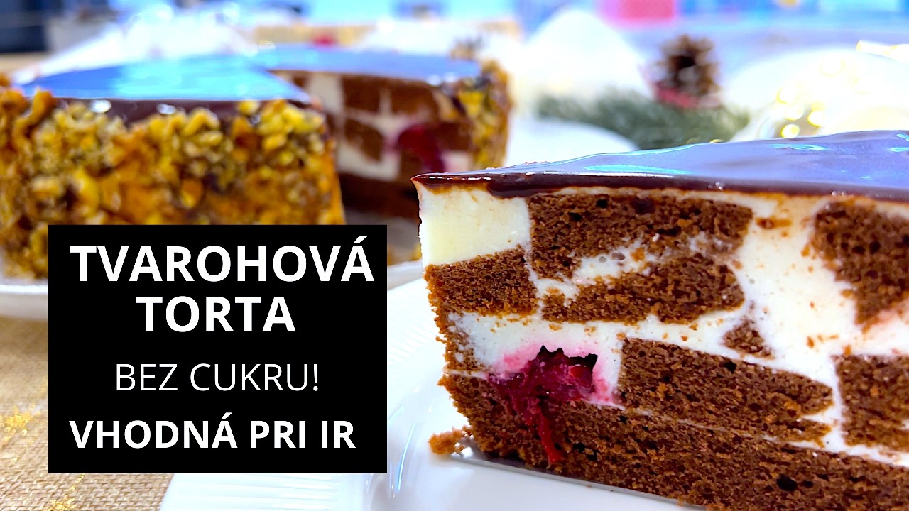 Luxusná Tvarohová Torta s Višňami | Bez cukru | VHODNÁ PRI IR