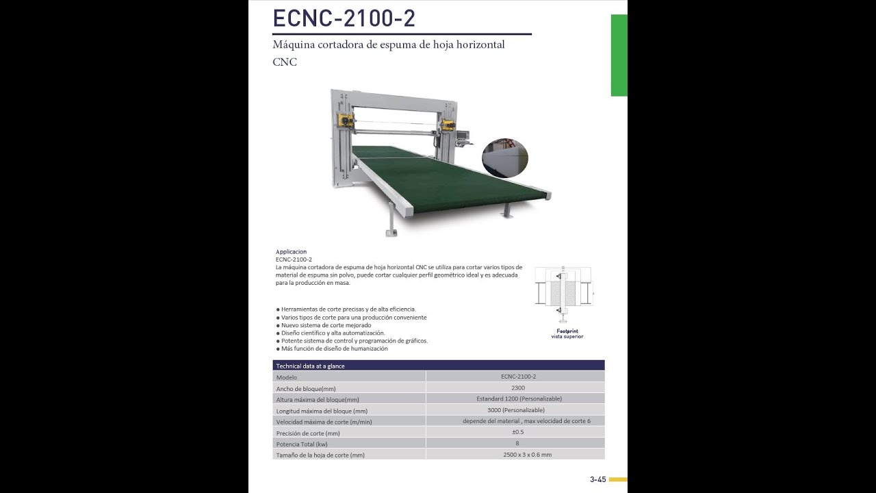 ECNC 2100 2 CNC Máquina de corte horizontal