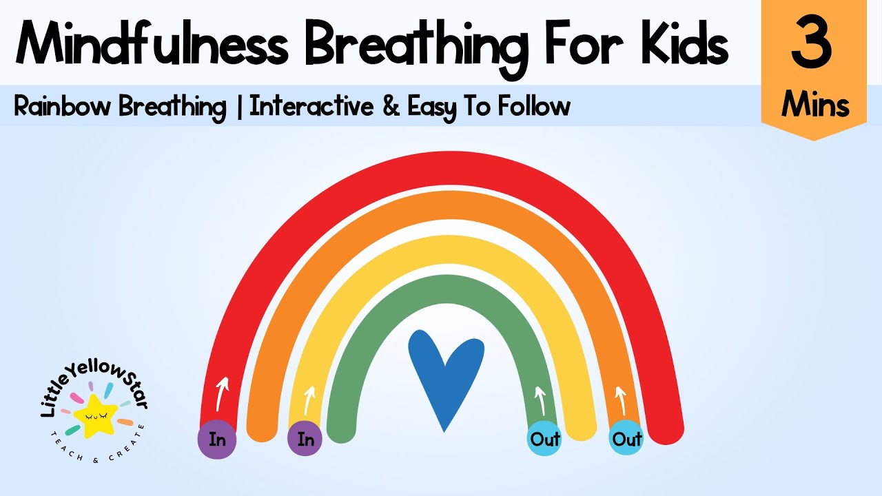 Rainbow Breathing For Kids | Rainbow Breathing Mindfulness For Kids - Calm Video For Kids