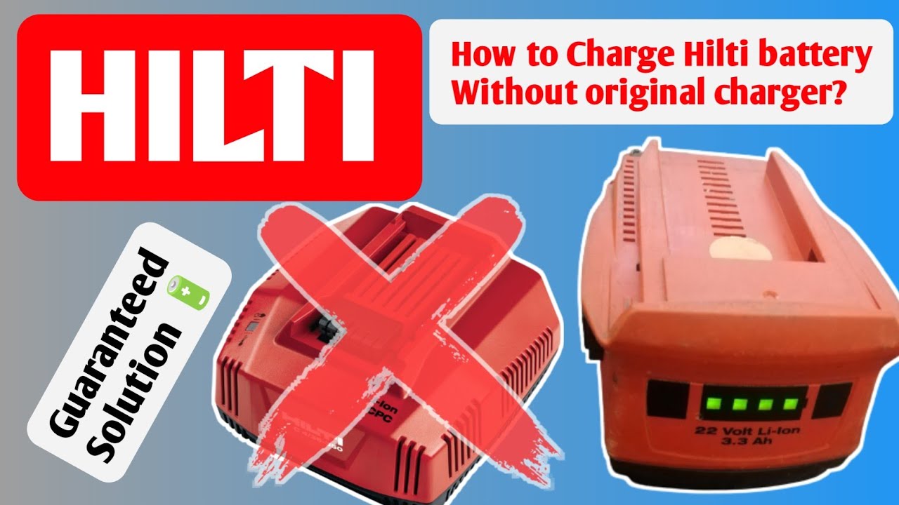How to charge a Hilti battery without original charger || Hilti hacks