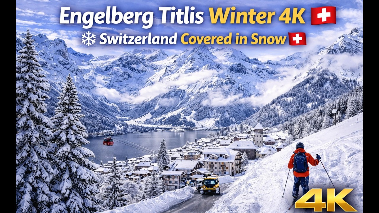 Engelberg Titlis Winter 4K ❄️ Switzerland Covered in Snow