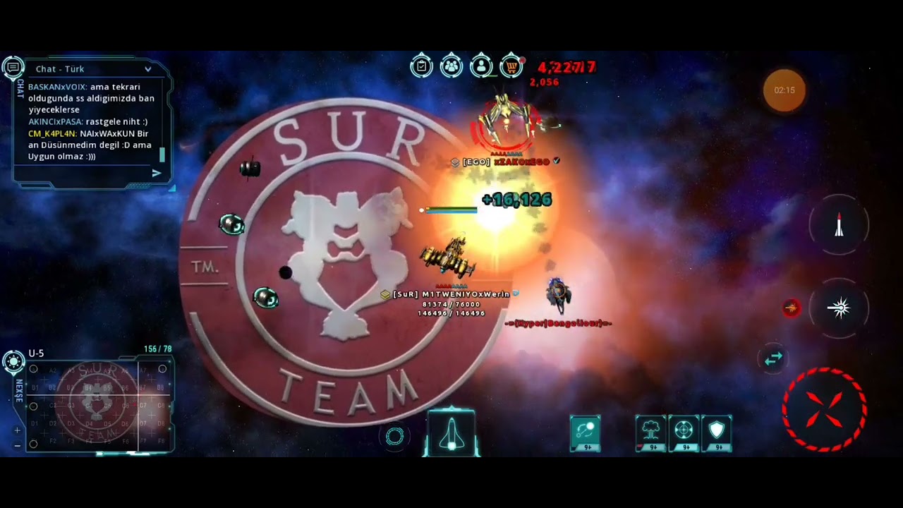 SUR TEAM vs EU server(sAT,caz, ,ego ,voitx, saga,ayar )  #darkorbit #waruniverse #klansavaşı #keşfet