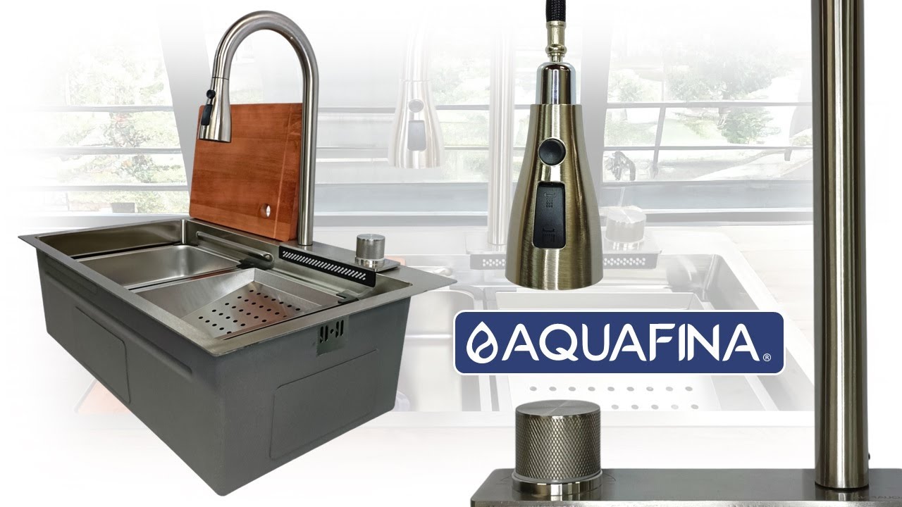 Unboxing Set de Fregadero TODO EN UNO - Moderno Aquafina Satinado 68 x 45 cm