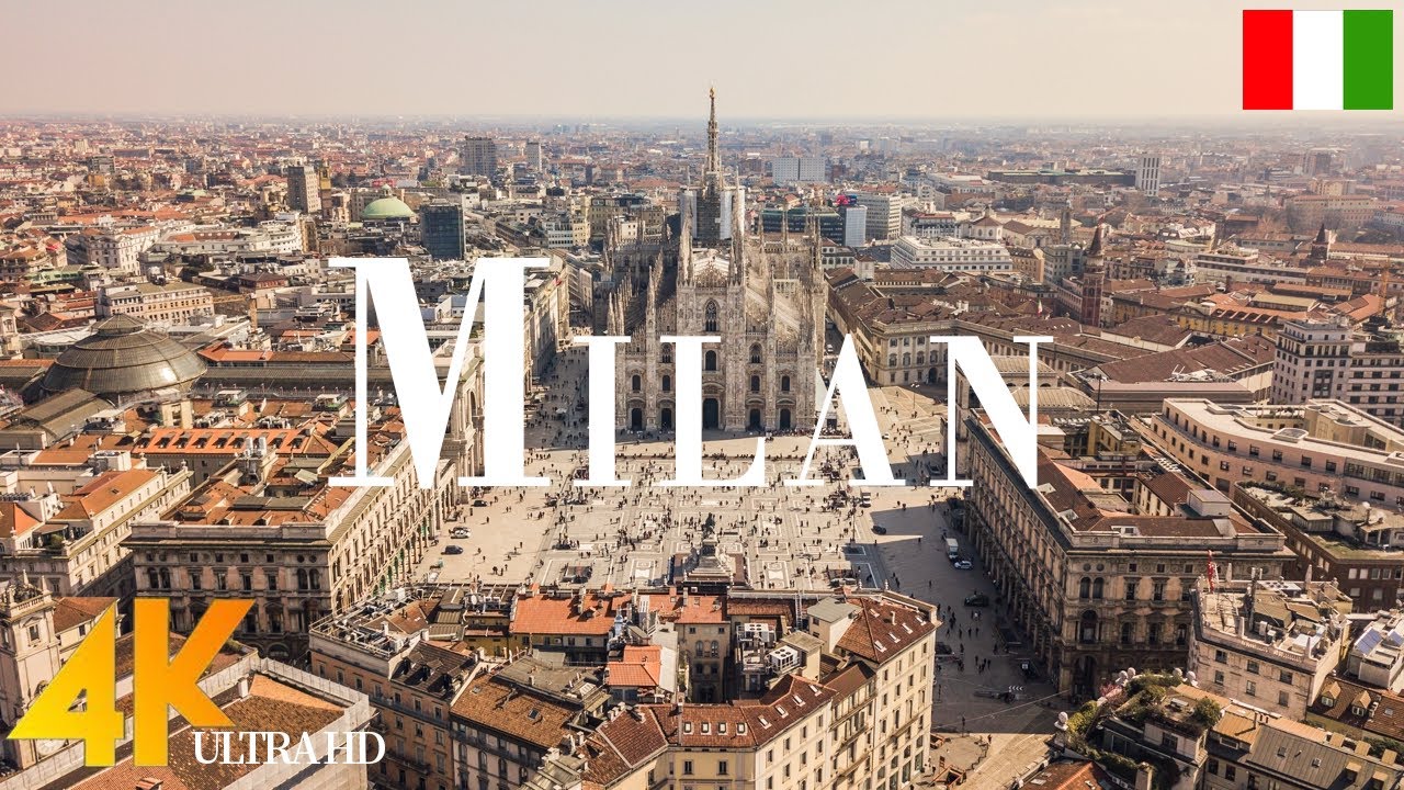 Milan 4K drone view &bull; Amazing Aerial View Of Milan | Relaxation film with calming music