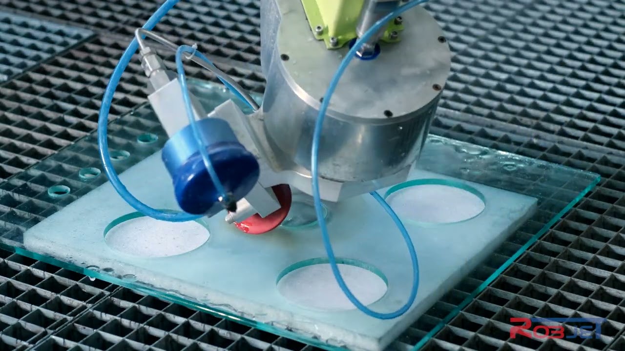 Robjet 5 Axis Waterjet CNC Glass Cutting