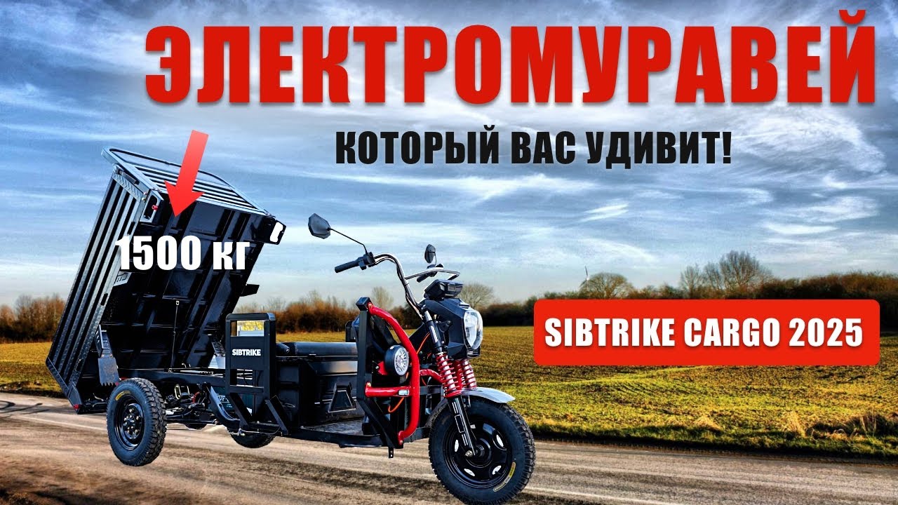 ГРУЗОВОЙ СКУТЕР SIBTRIKE PRO CARGO 2025 - ХОЗЯЙСТВЕННЫЙ ПАРЕНЬ!