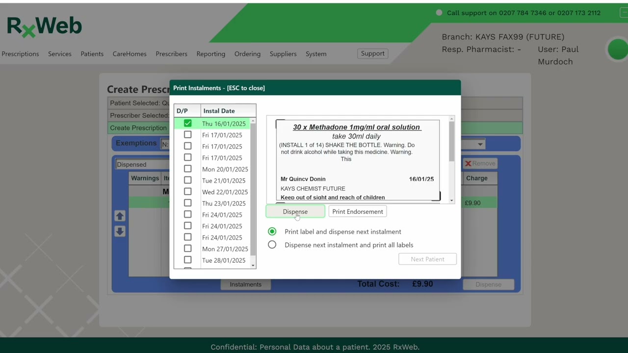 MDA Prescriptions  - RxWeb Video Guide