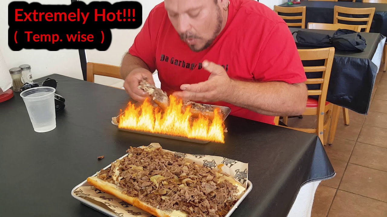 Fred's Downtown Philly Cheesesteak Challenge #DaGarbageDisposal