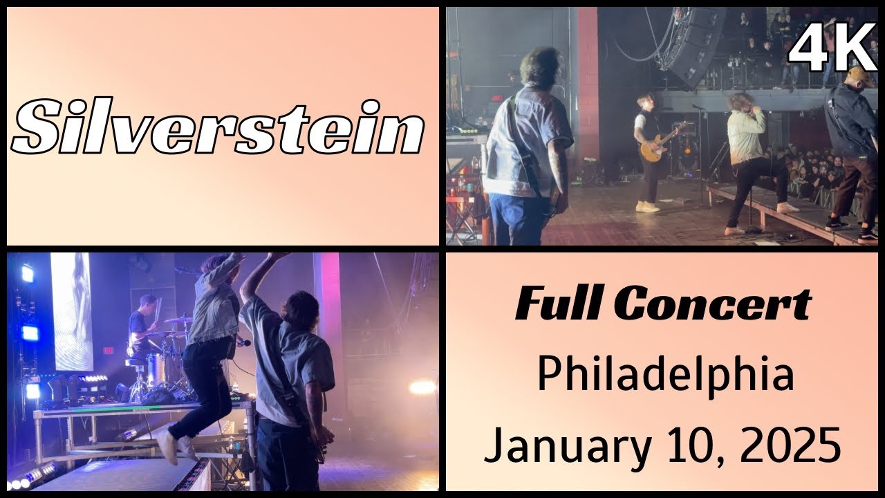 250110 Silverstein - Full concert (20 songs) live @ The Fillmore, Philadelphia, PA 4K Fancam