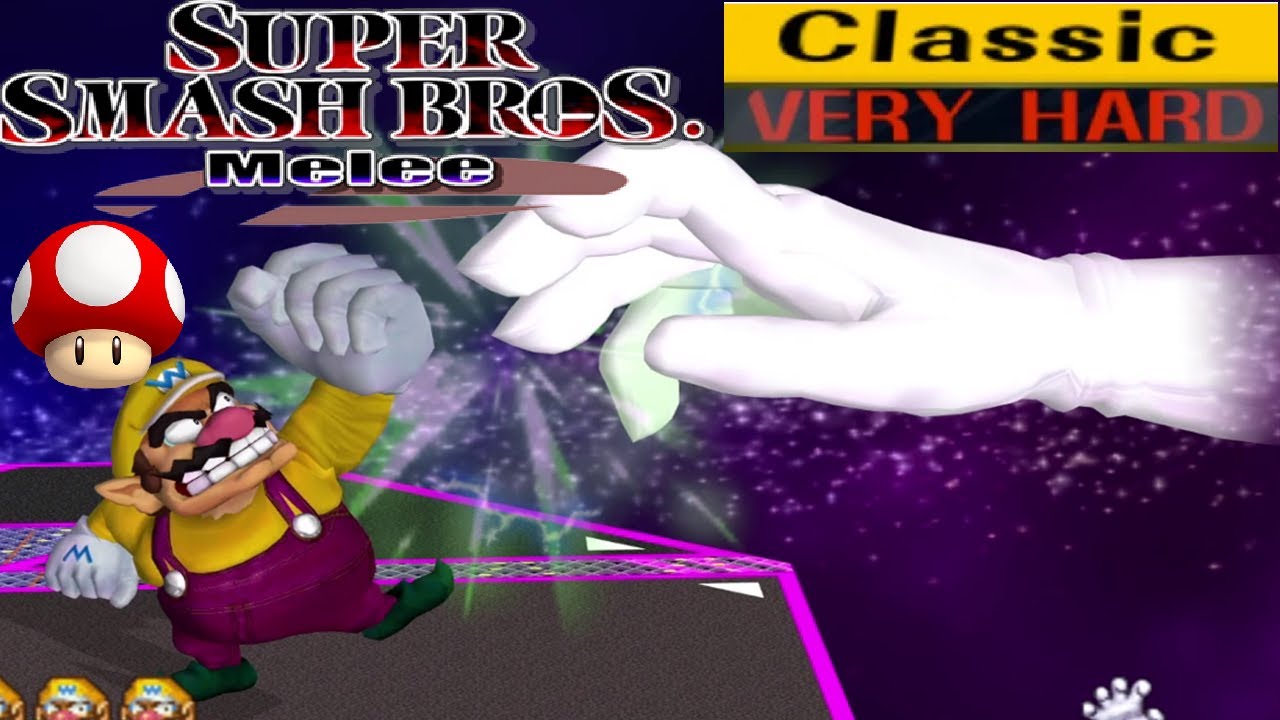 Super Smash Bros. Melee - Classic Mode Gameplay with Giant Wario