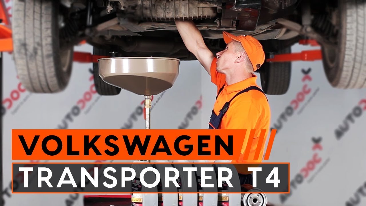 How to change oil filter and engine oil on VW T4 TRANSPORTER [TUTORIAL AUTODOC]