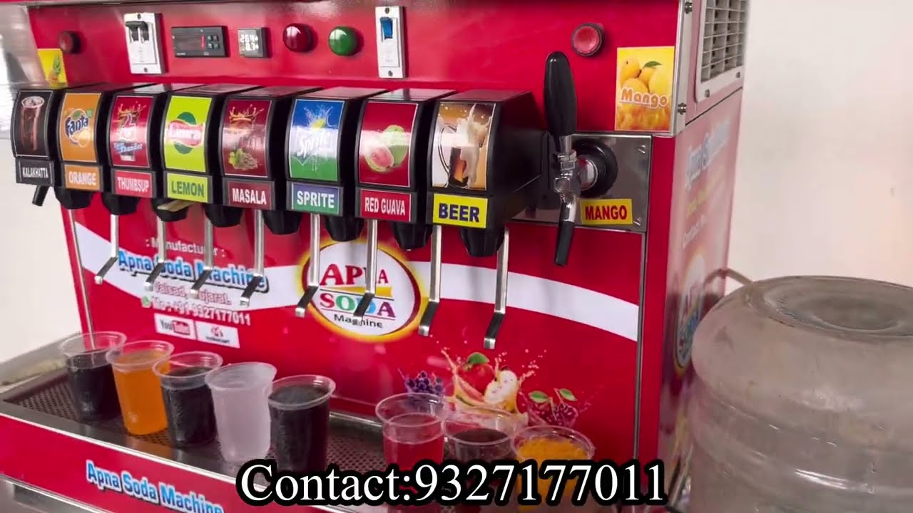 8+2 Soda Fountant Machine / Automatic Soda Machine  / Multi Flour Soda Machine #machine #newbusiness