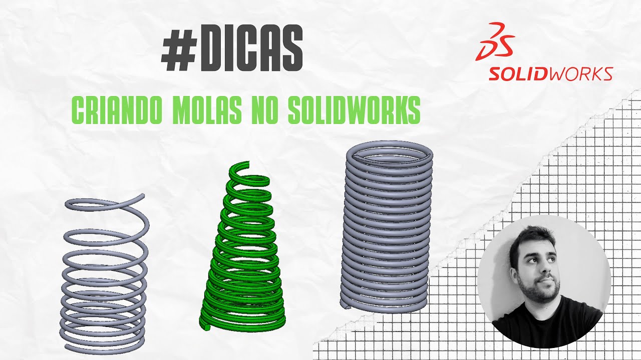EP047: Modelando molas no Solidworks | Comando Hélice e Espiral