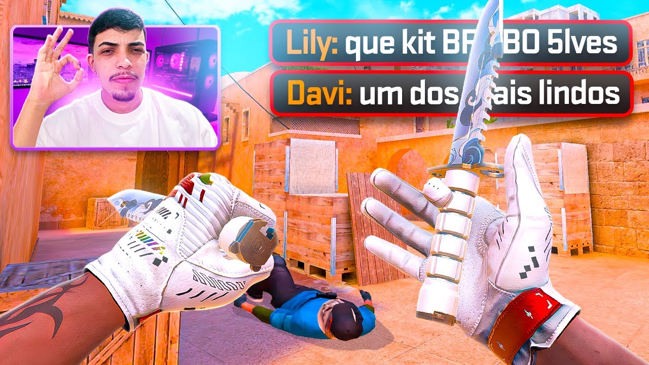 PEGUEI ELITE com o KIT BRANCO MAIS BONITO do STANDOFF 2 (Gloves “Impulse” + M9 “Kumo”)