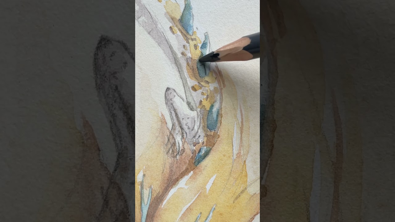 Watercolor Illustration of a Dragon inspired by TOTK