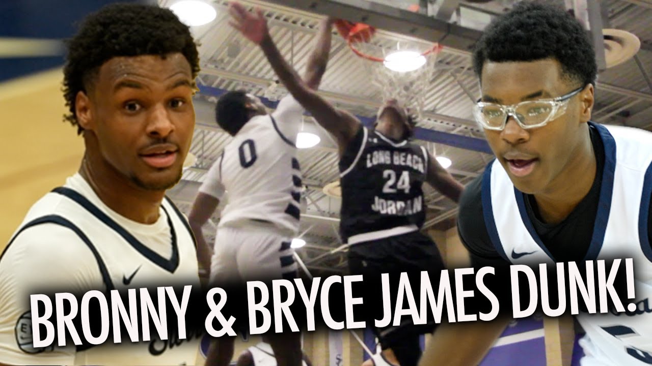 Bronny & Bryce James DUNK In Game! Sierra Canyon Crowd Goes Crazy vs Jordan!