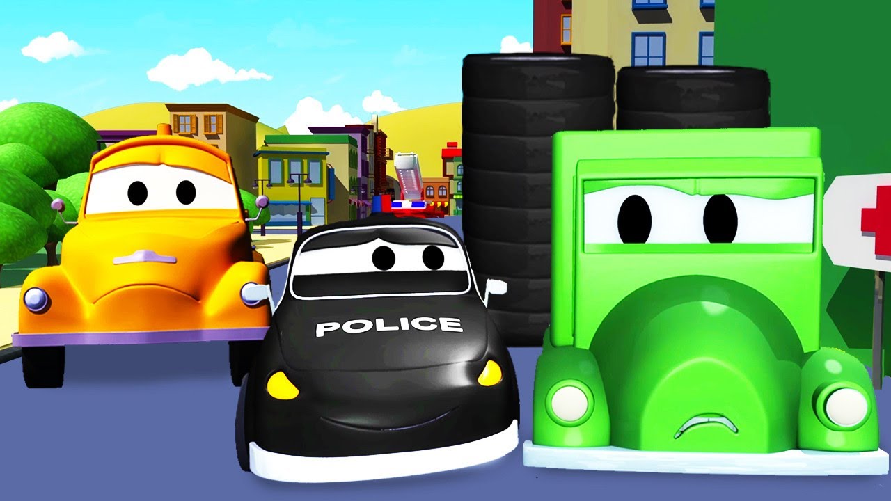 A Super Patrulha -. O ladrão das rodas - Cidade da Carro 🚓 🚒 Desenhos Animados para Crianças.
