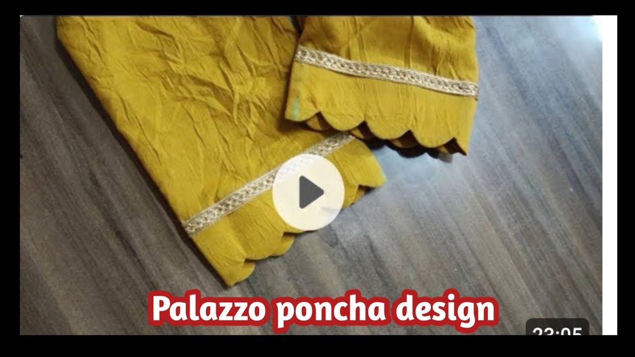 Palazzo poncha design||पलाज़ो पोंचा डिज़ाइन||