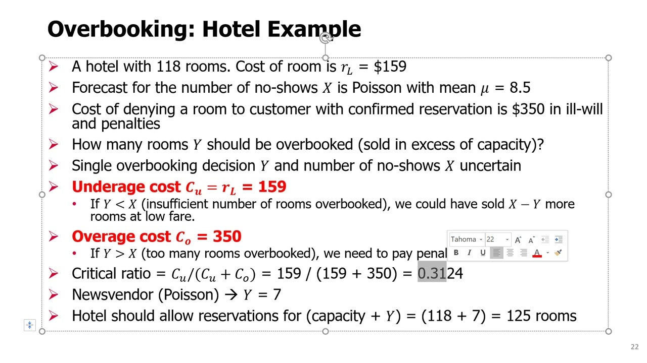 SCM Topic 7 - 6. Overbooking
