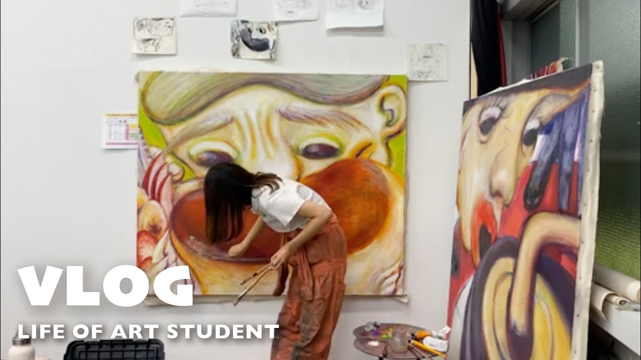 美大生の日常| 展示の在廊とコンクール準備で走り回る‼️🏃‍♀️💨 絵に囲まれる日々, とえいろアートプロジェクト, ART BAY TOKYO