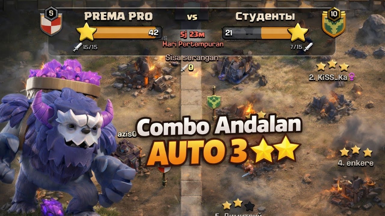 ⚔️ Combo Andalan Auto 3⭐! Cocok Untuk TH13 TH14 TH15 TH16
