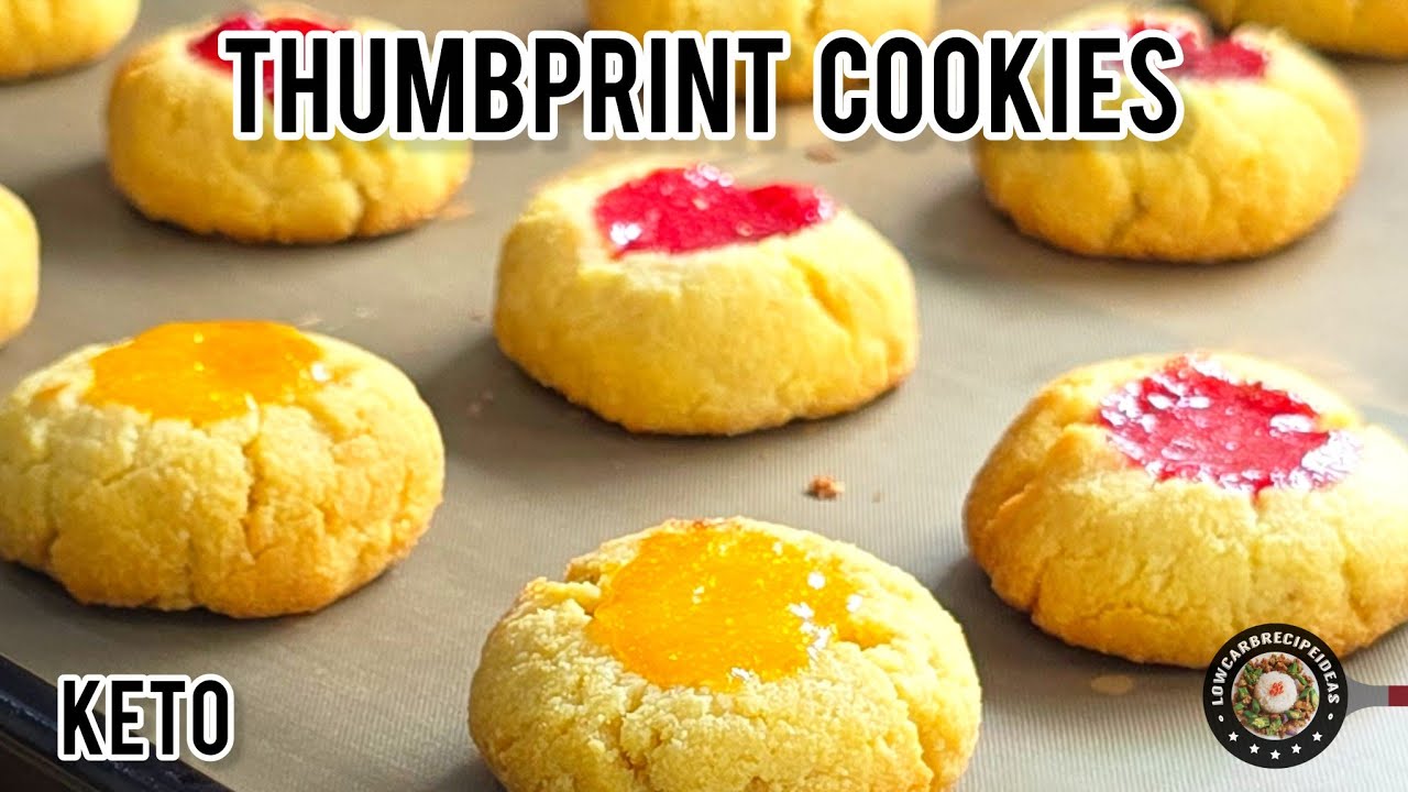 Keto Thumbprint Cookies | Crispy outside, soft inside, buttery and delicious | Quick & Easy