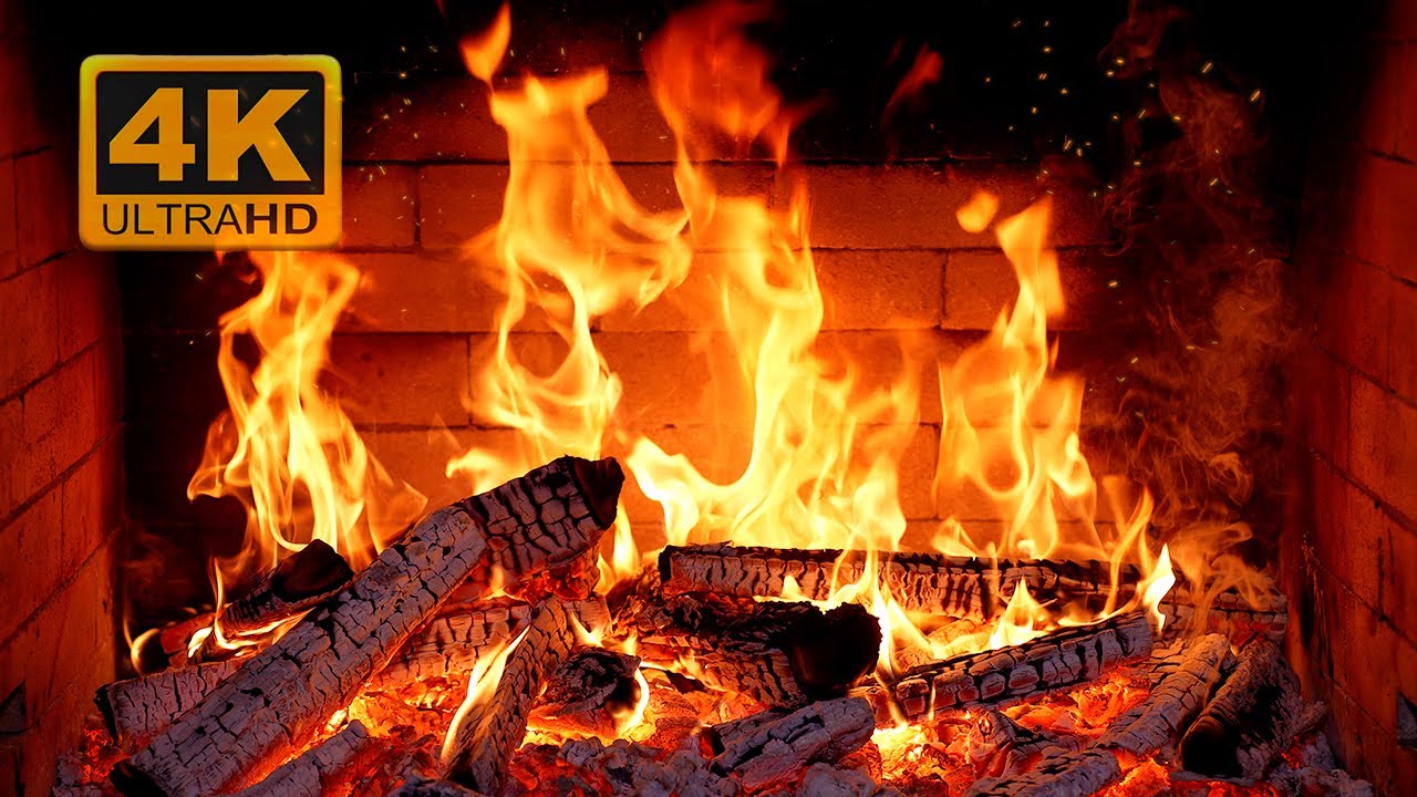Уютный камин 4K 🔥 12 часов | Реалистичные звуки ОГНЯ и потрескивания | Smart TV