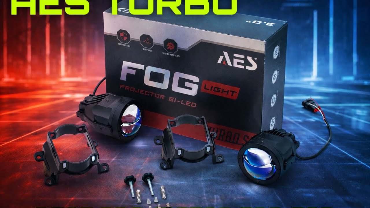 AES Turbo Single Laser 3-Inch Projector… Best white fog light 6500K…. SAM GARAGE 9871756323 