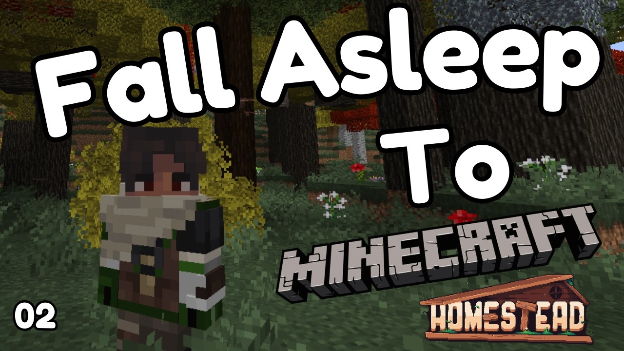 🌙 Peaceful Minecraft Homestead - Gameplay for Sleep & Relaxation - Rain, exploration and a new home