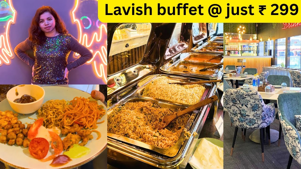 UNLIMITED FOOD BUFFET @ 299/- | VEG BUFFET At DRINK AND DINE || LUXURIOUS BUFFET MUST TRY💯